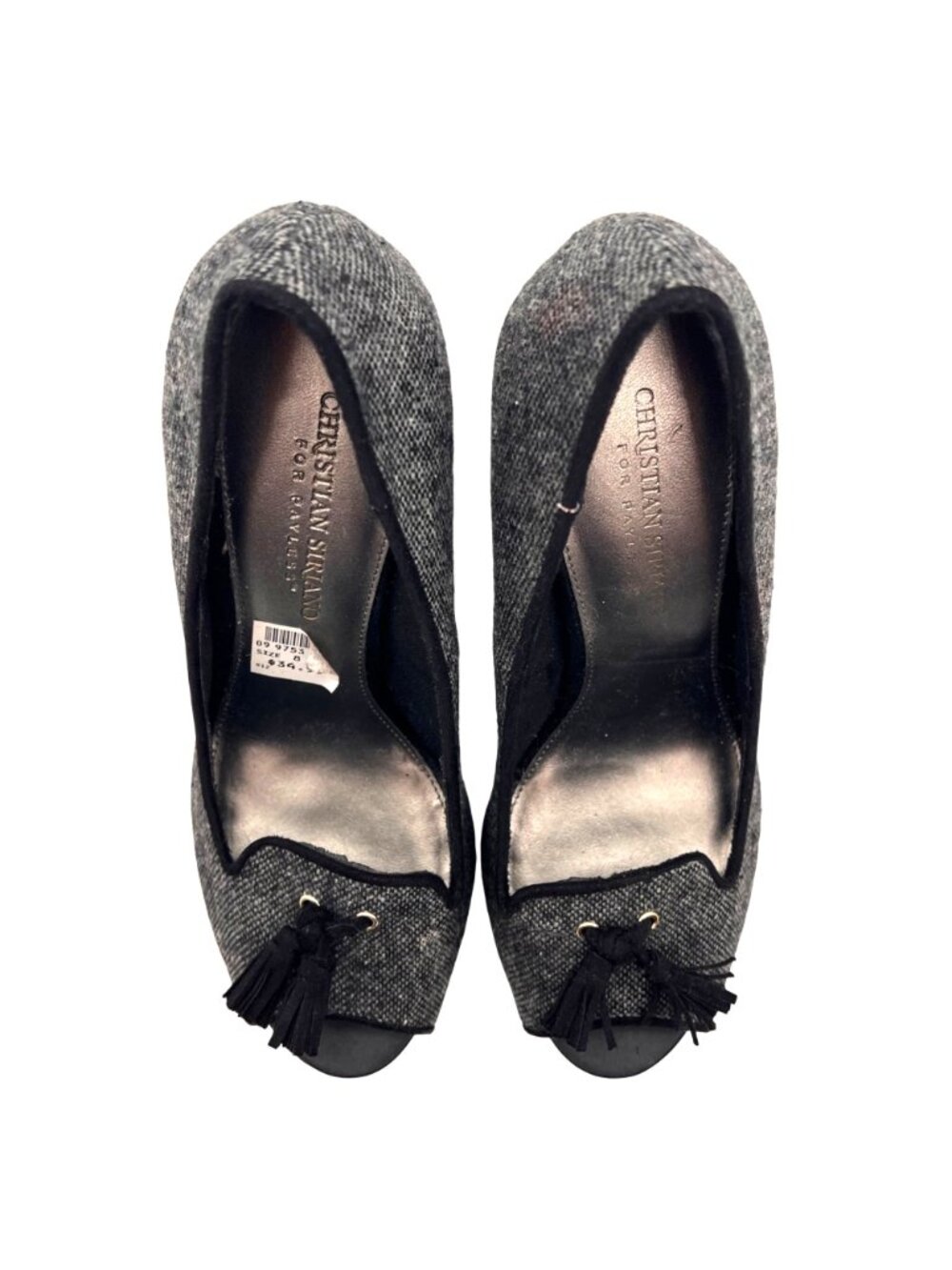 Christian Siriano For Payless Gray Platform Peep-Toe Heels Womens Size 8.5 New - Picture 5 of 15